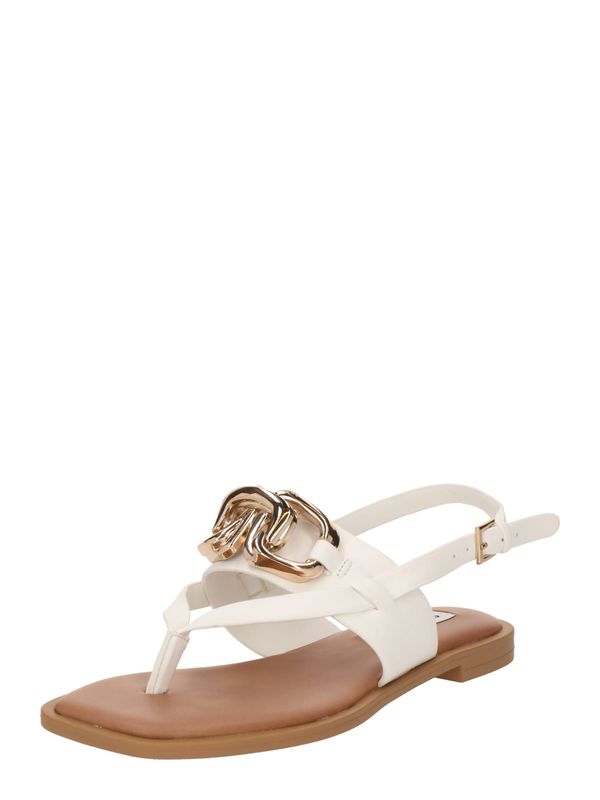 STEVE MADDEN STEVE MADDEN Сандали с разделител за пръстите 'GENIE'  злато / бяло