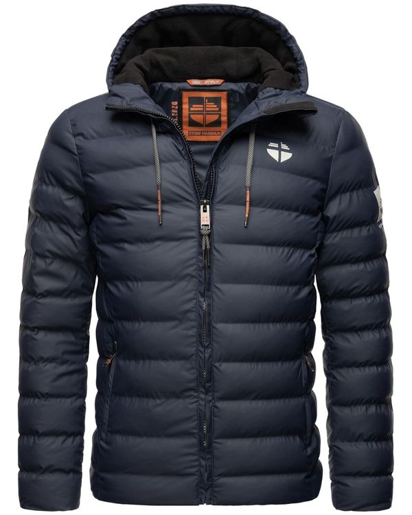 STONE HARBOUR STONE HARBOUR Зимно яке 'Zaharoo'  нейви синьо / бяло