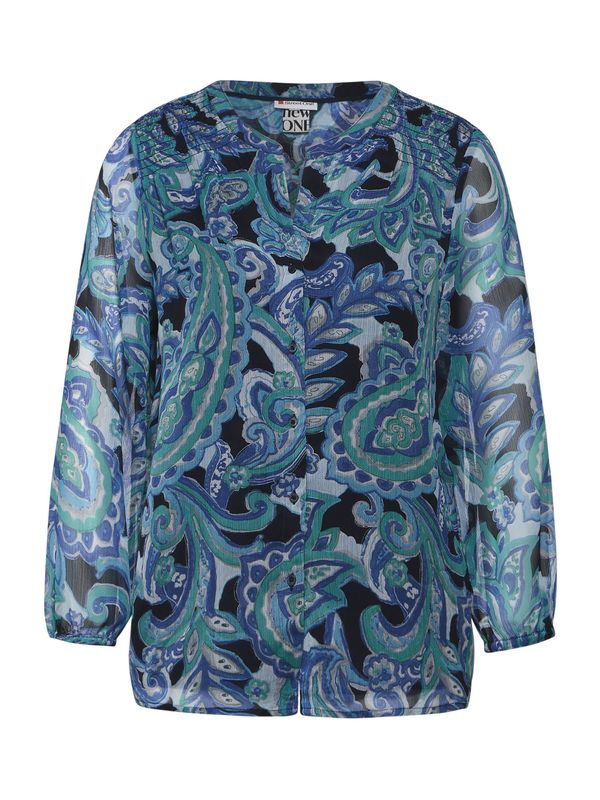 STREET ONE STREET ONE Блуза  опал / тъмносиньо / лайм / черно