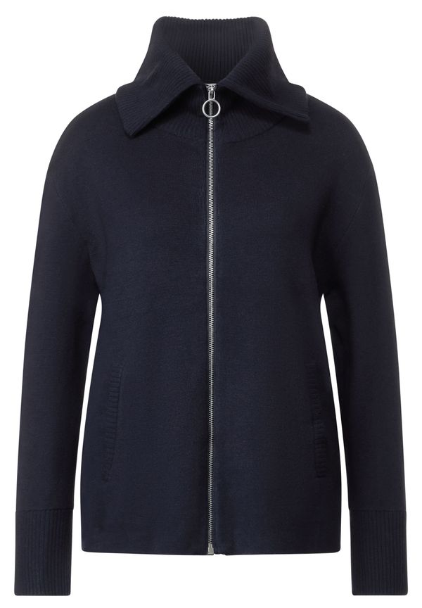 STREET ONE STREET ONE Плетена жилетка  нейви синьо