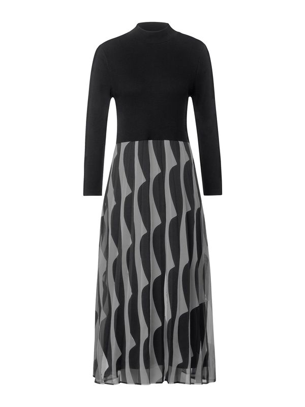 STREET ONE STREET ONE Рокля 'Mat'  сиво / черно