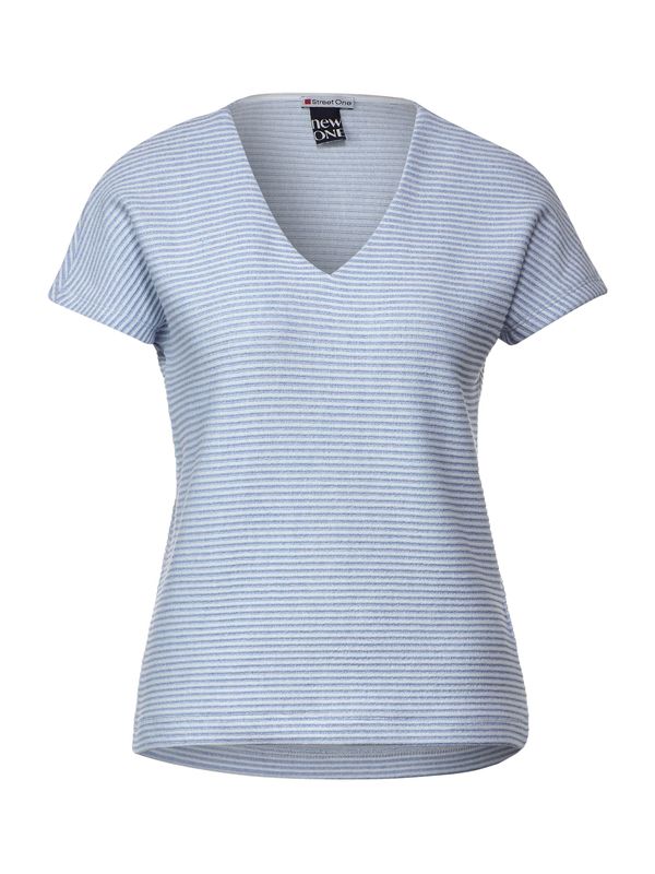 STREET ONE STREET ONE Тениска  светлосиньо / бяло