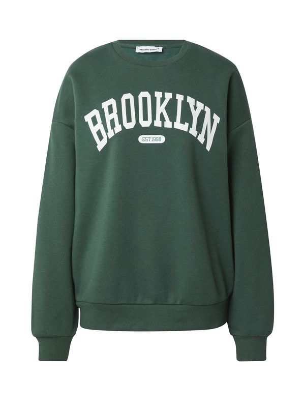 STUDIO SELECT STUDIO SELECT Суичър 'Joy'  тъмнозелено / мръсно бяло