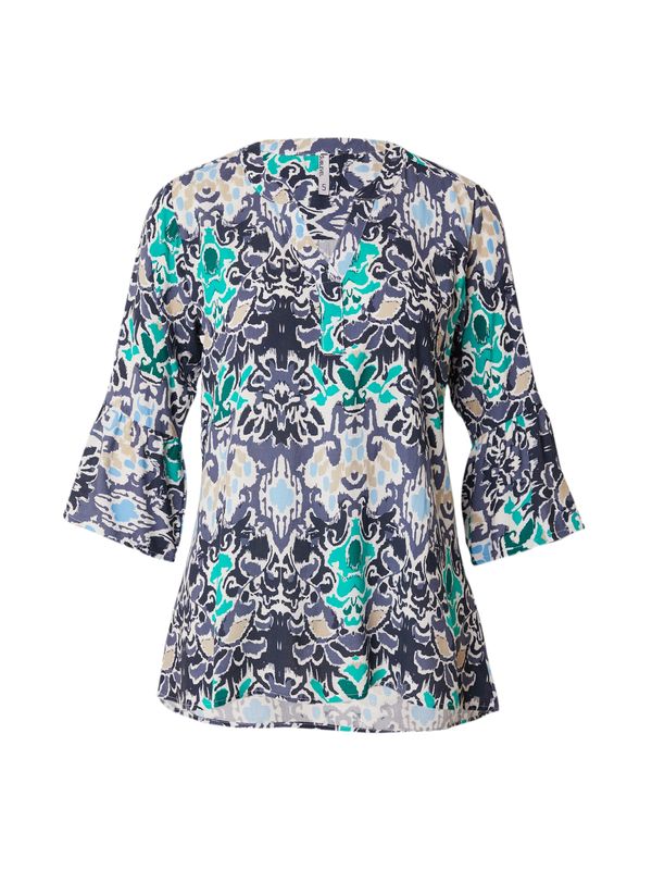 Sublevel Sublevel Блуза  цвят "пясък" / нейви синьо / аквамарин / светлосиньо