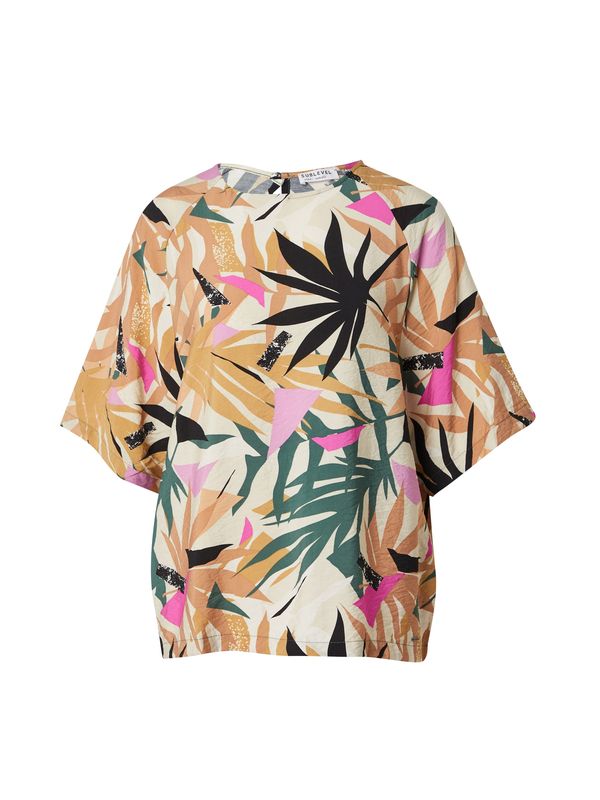 Sublevel Sublevel Блуза  камел / светлобежово / еосин / черно