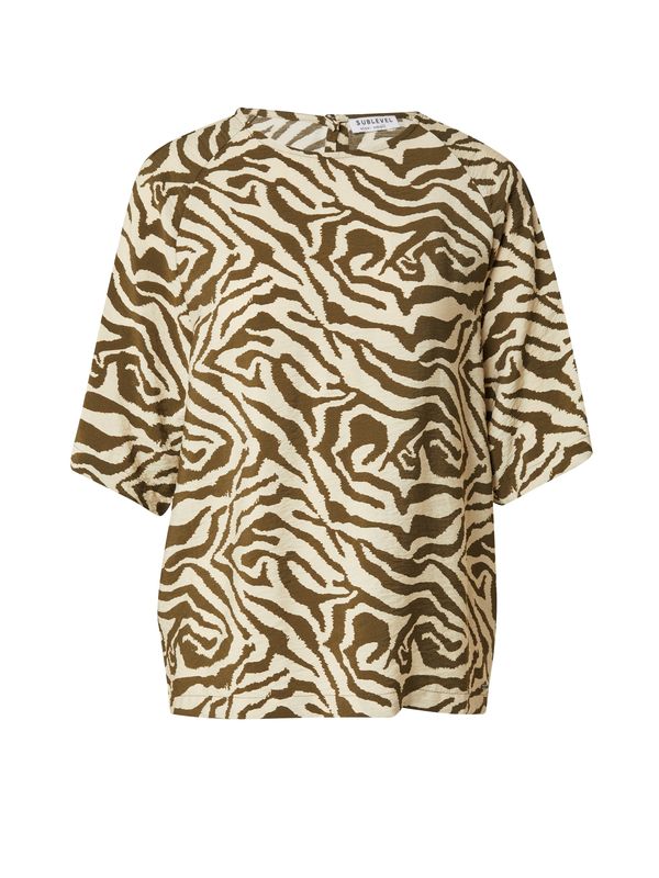 Sublevel Sublevel Блуза  слонова кост / маслина