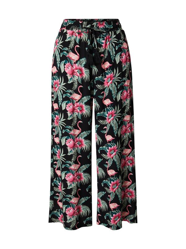 Sublevel Sublevel Панталон  смарагдово зелено / мента / светлорозово / черно