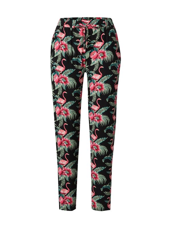 Sublevel Sublevel Панталон  светлозелено / розово / бледорозово / черно