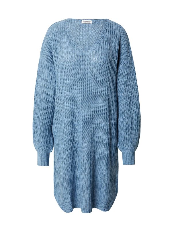 Sublevel Sublevel Плетена рокля  опушено синьо