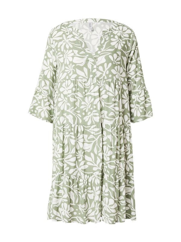 Sublevel Sublevel Рокля  пастелно зелено / бяло