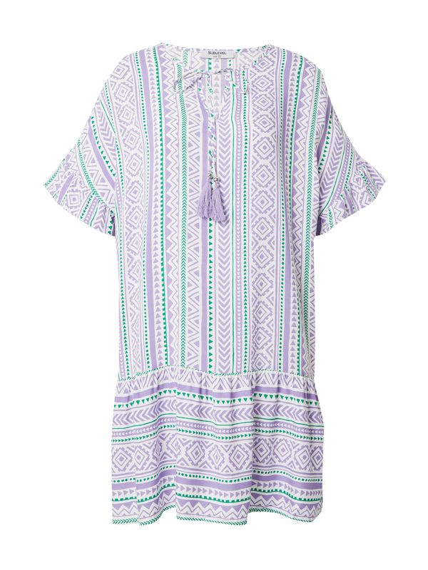 Sublevel Sublevel Рокля  светлозелено / светлолилаво / бяло