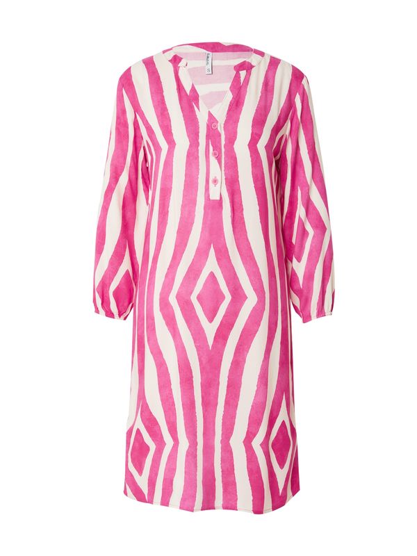 Sublevel Sublevel Рокля тип риза  розово / мръсно бяло