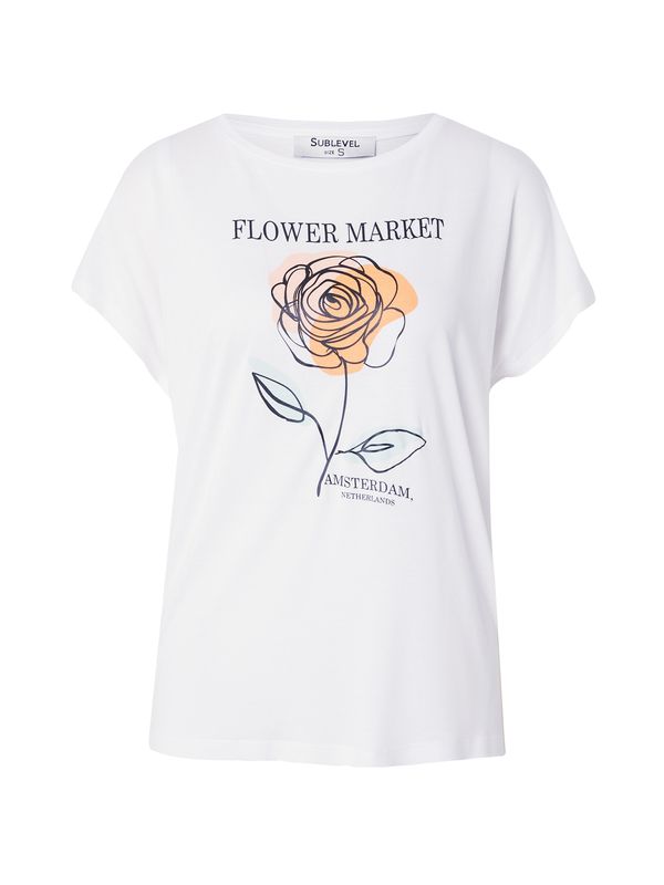 Sublevel Sublevel Тениска  оранжево / пудра / черно / бяло