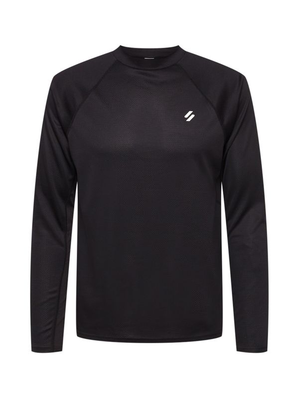 Superdry Superdry Функционална тениска  черно / бяло