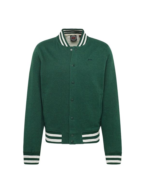 Superdry Superdry Преходно яке  смарагдово зелено / бяло