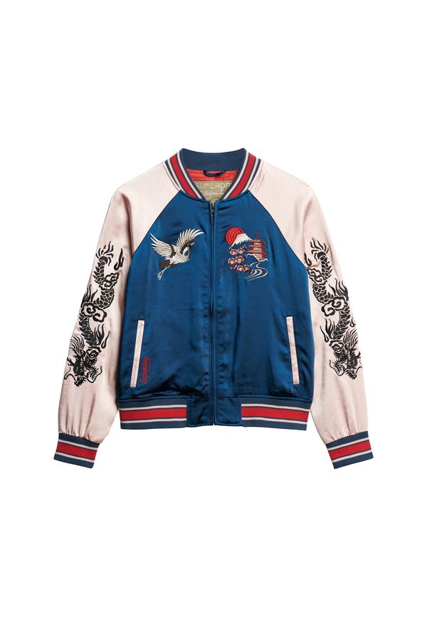 Superdry Superdry Преходно яке 'SUIKAJAN'  петрол / бледорозово / червено / черно