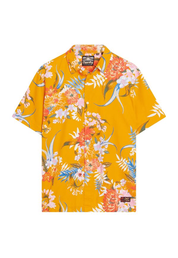 Superdry Superdry Риза  светлосиньо / мед / оранжево / бяло