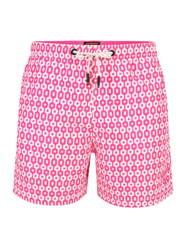 Superdry Superdry Шорти за плуване  морскосиньо / розово / бяло