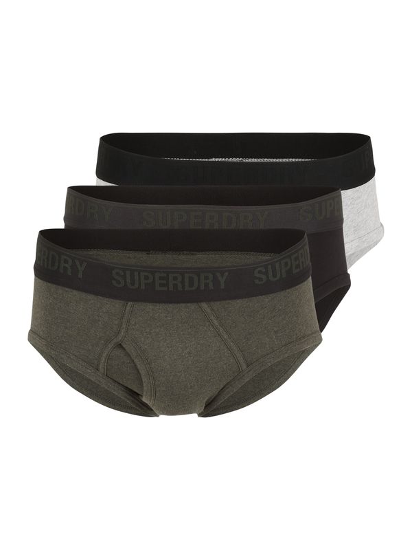 Superdry Superdry Слип  сиво / зелено / черно