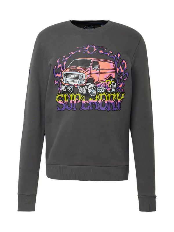 Superdry Superdry Суичър 'Motor'  жълто / тъмносиво / тъмнолилаво / сьомга