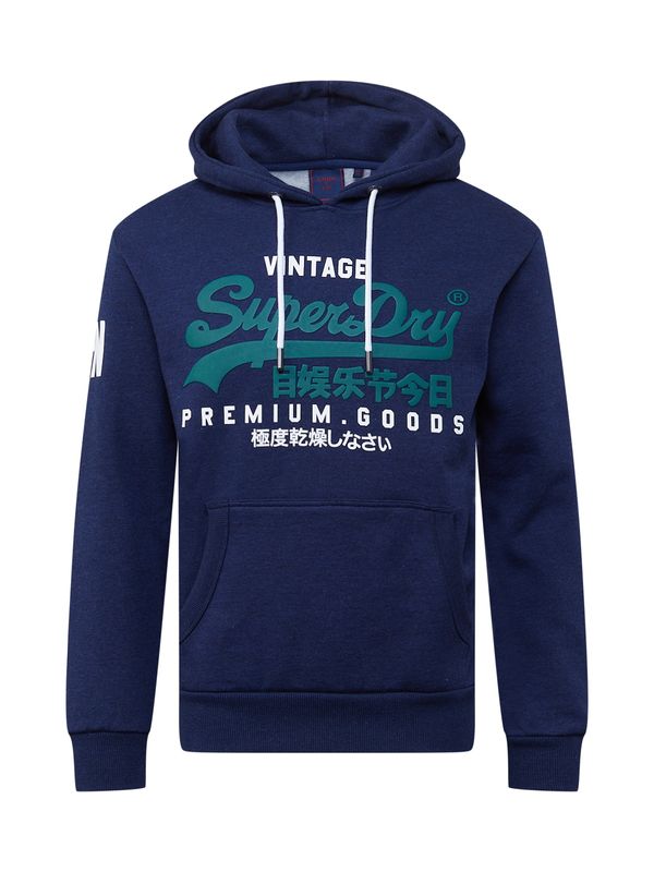 Superdry Superdry Суичър  нейви синьо / петрол / бяло