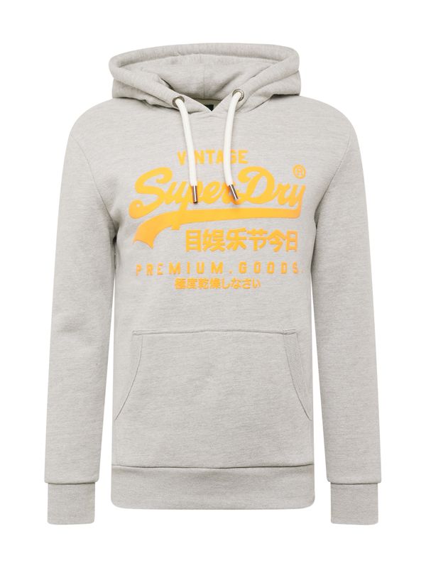Superdry Superdry Суичър  сив меланж / светлооранжево
