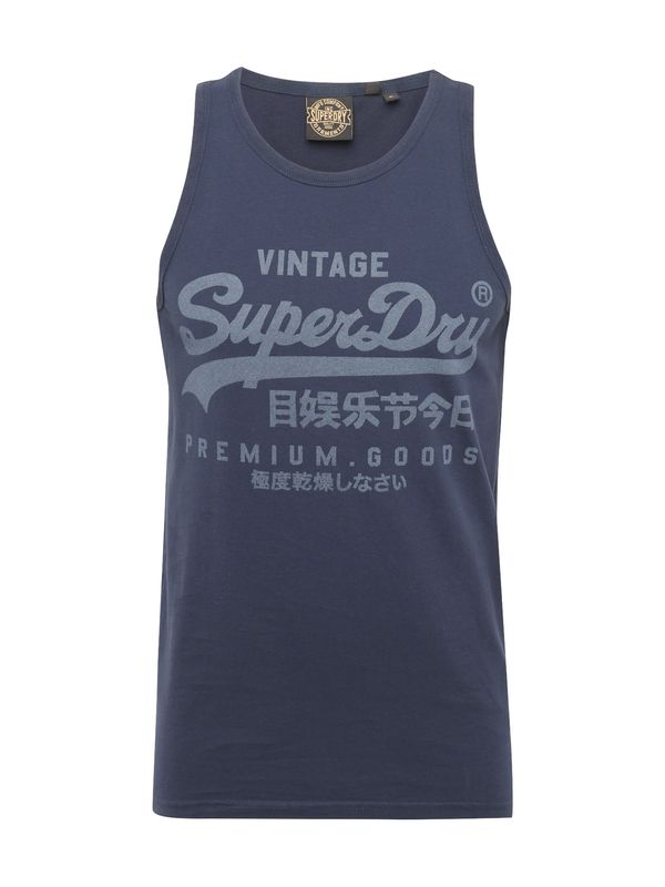 Superdry Superdry Тениска 'HERITAGE'  нейви синьо / гълъбово синьо