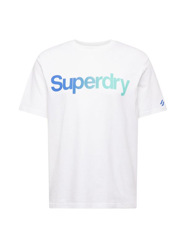 Superdry Superdry Тениска  синьо / аквамарин / бяло