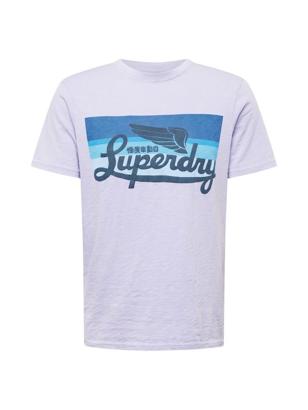Superdry Superdry Тениска  синьо меланж / лилав