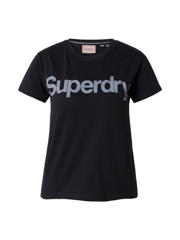 Superdry Superdry Тениска  светлосиньо / черно