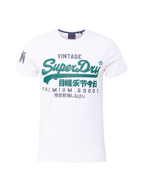 Superdry Superdry Тениска  светлосиньо / нефритено зелено / бяло