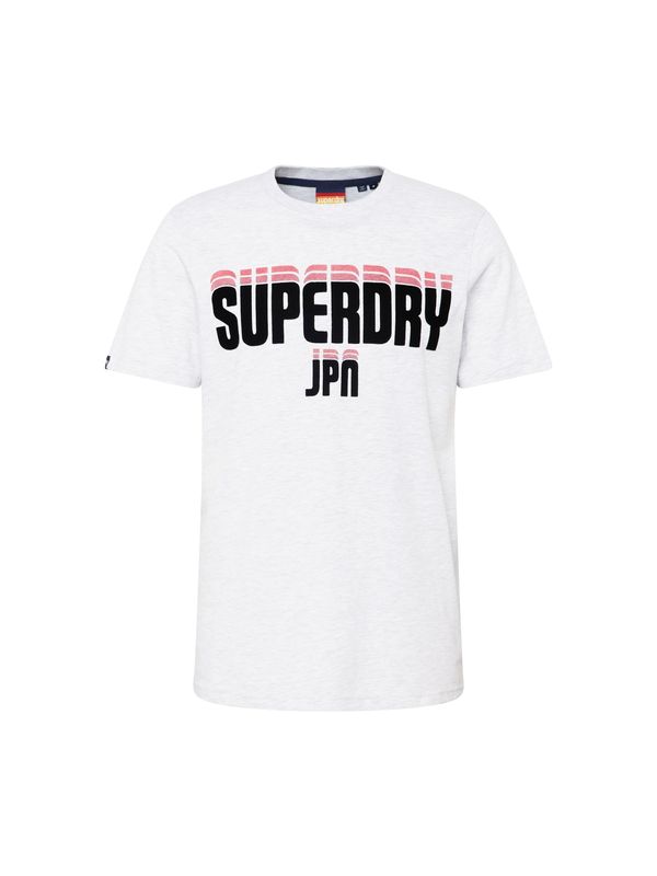 Superdry Superdry Тениска  светлосиво / пъпеш / черно