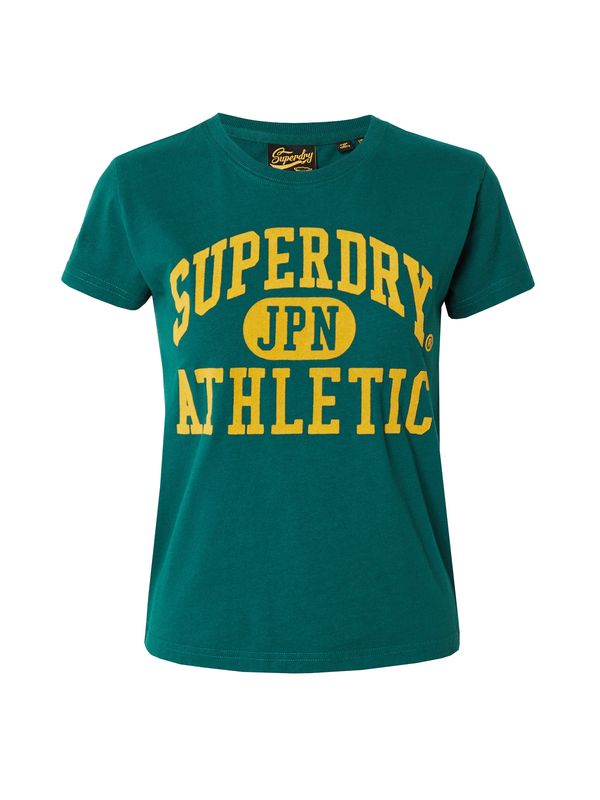 Superdry Superdry Тениска 'VARSITY'  жълто / смарагдово зелено