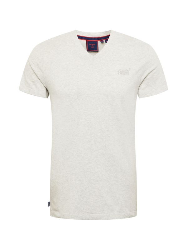 Superdry Superdry Тениска 'VINTAGE LOGO EMB VEE TEE'  сиво