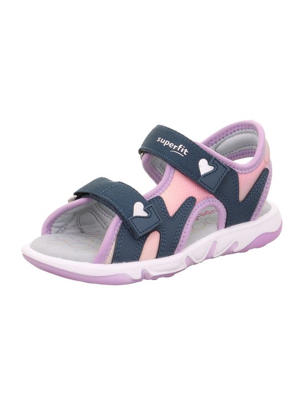 SUPERFIT SUPERFIT Сандали 'PEBBLES'  морскосиньо / слива / бледорозово / бяло