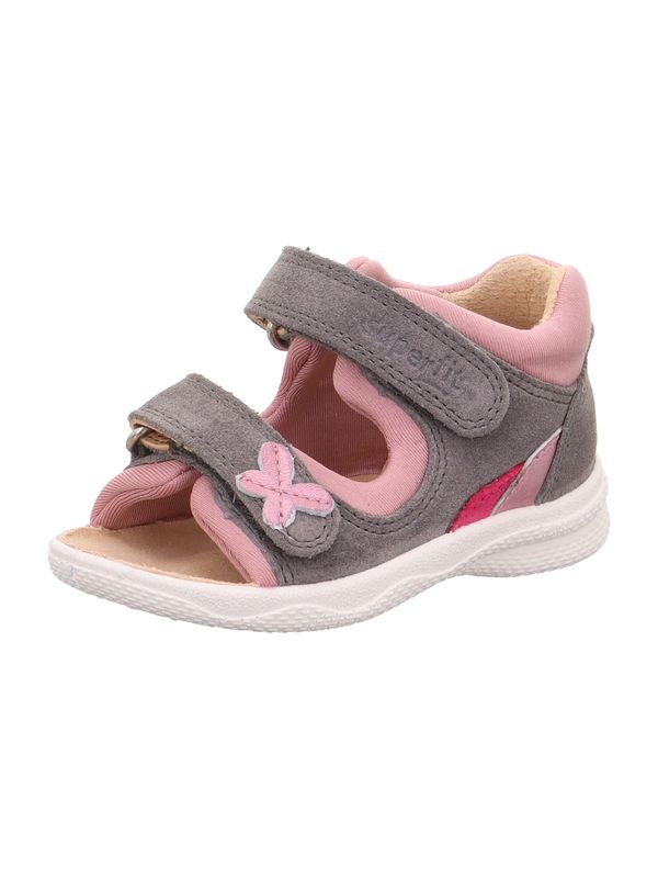 SUPERFIT SUPERFIT Сандали 'POLLY'  сиво / бледорозово / тъмнорозово