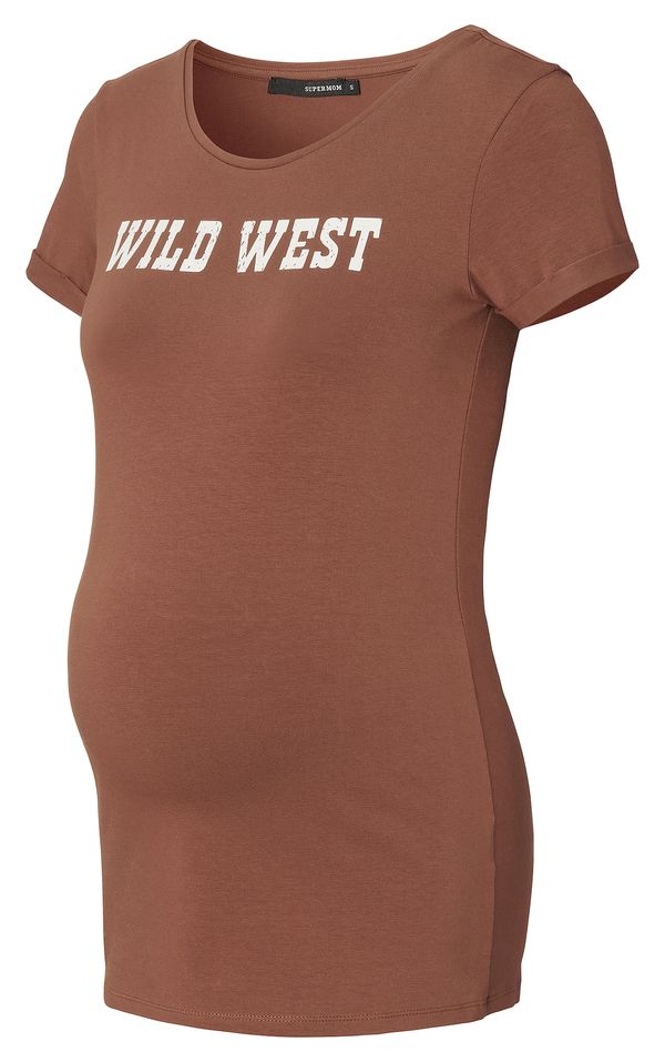 Supermom Supermom Тениска 'Alyth'  пясъчен / бяло