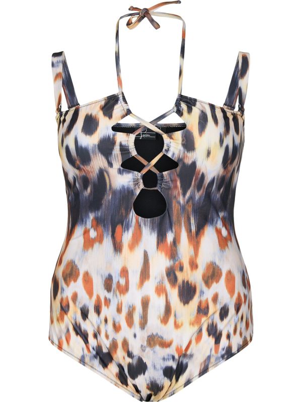 Swim by Zizzi Swim by Zizzi Бански костюм 'STUBA'  бежово / кафяво / оранжево