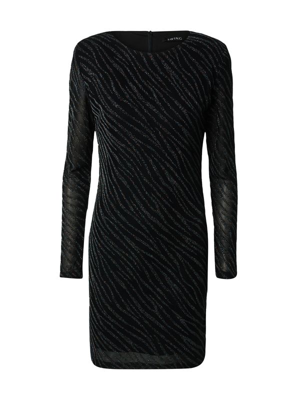 SWING SWING Рокля  черно / сребърно