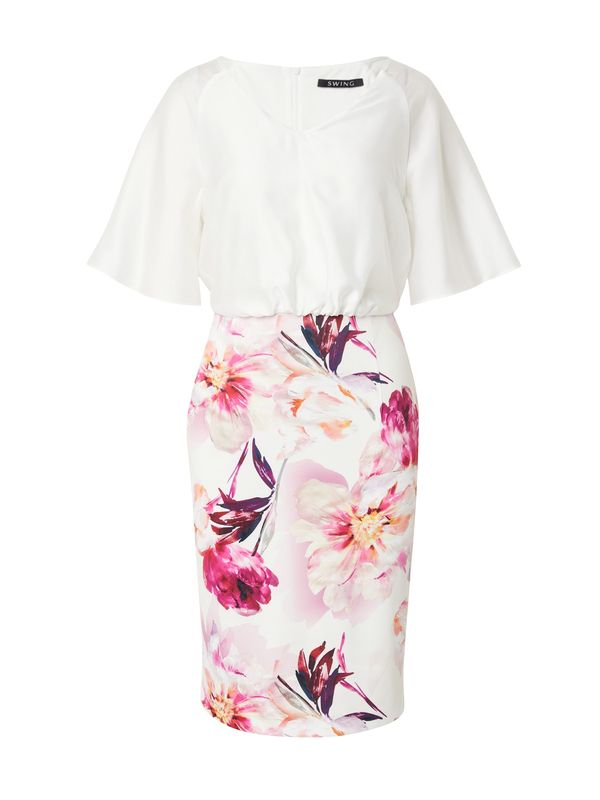 SWING SWING Рокля  кремаво / оранжево / фуксия / бледорозово
