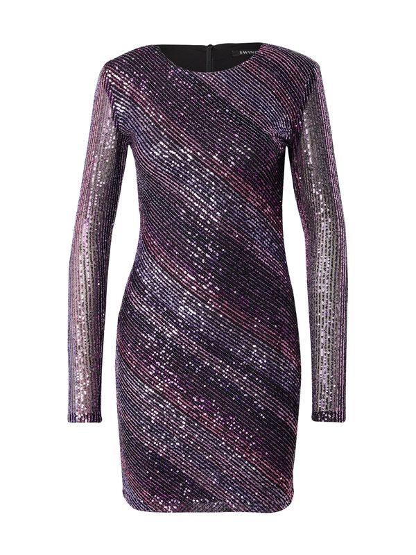 SWING SWING Рокля  лилав / светлолилаво / светлорозово / черно