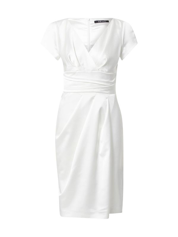 SWING SWING Рокля за коктейл  бяло
