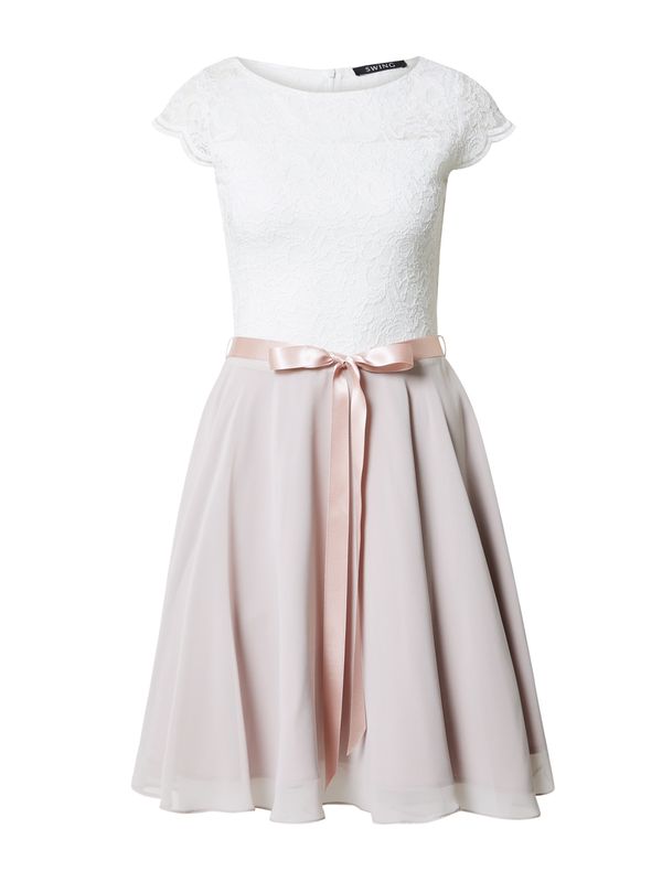 SWING SWING Рокля за коктейл  екрю / злато / пепел от рози