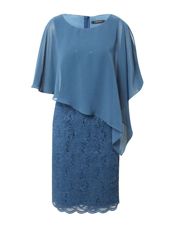 SWING SWING Рокля за коктейл  гълъбово синьо