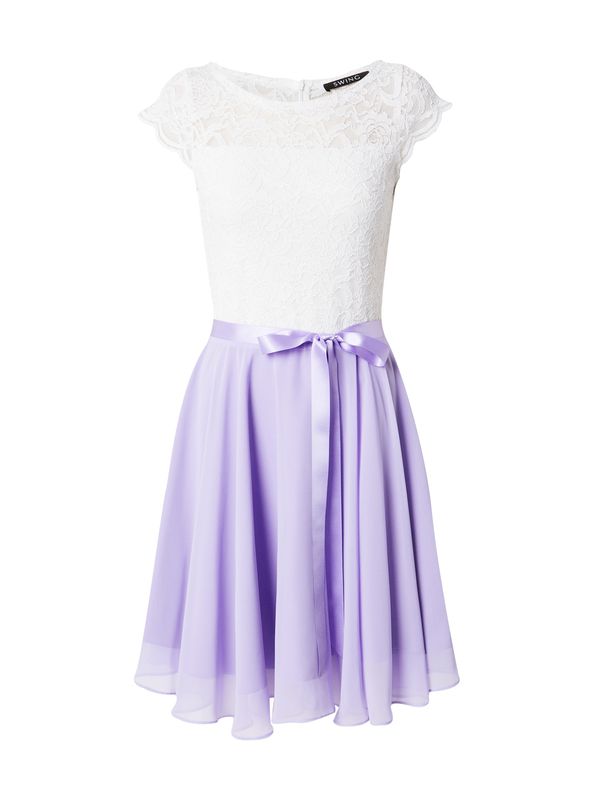 SWING SWING Рокля за коктейл  лавандула / бяло