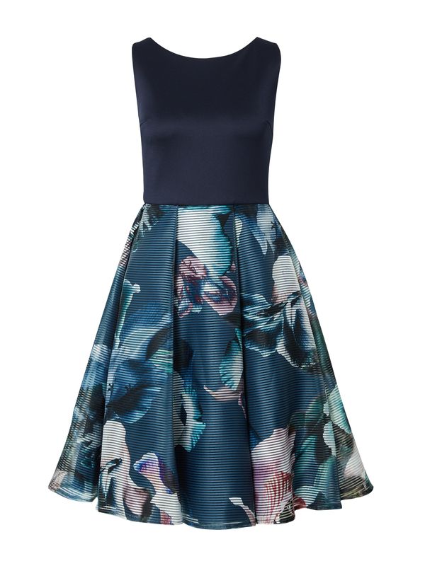 SWING SWING Рокля за коктейл  морскосиньо / пъстро