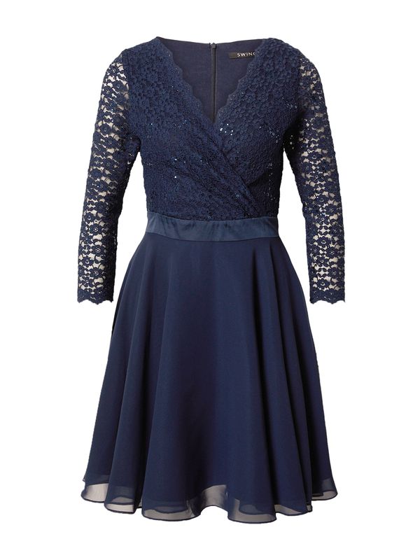 SWING SWING Рокля за коктейл  нейви синьо