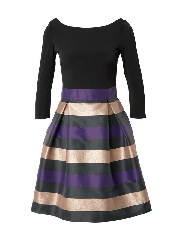 SWING SWING Рокля за коктейл  розово злато / тъмнолилаво / черно