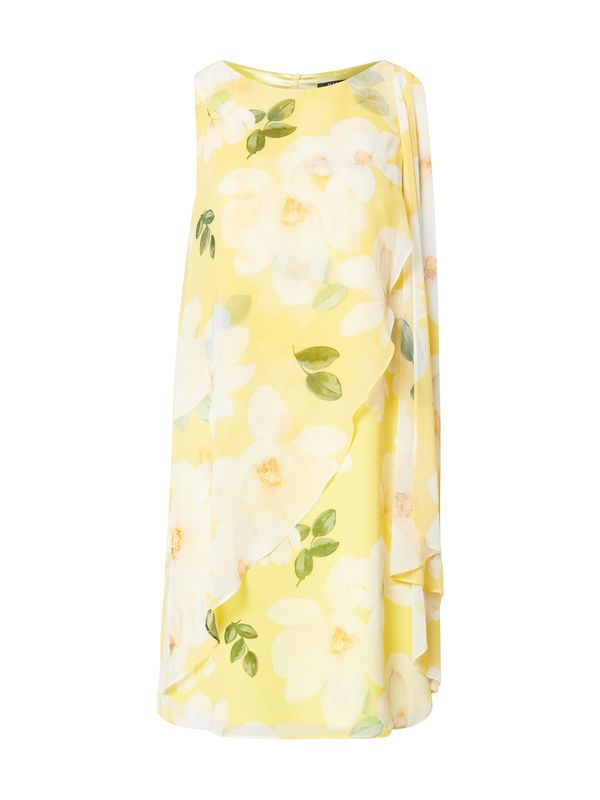 SWING SWING Рокля за коктейл  жълто / маслина / бяло