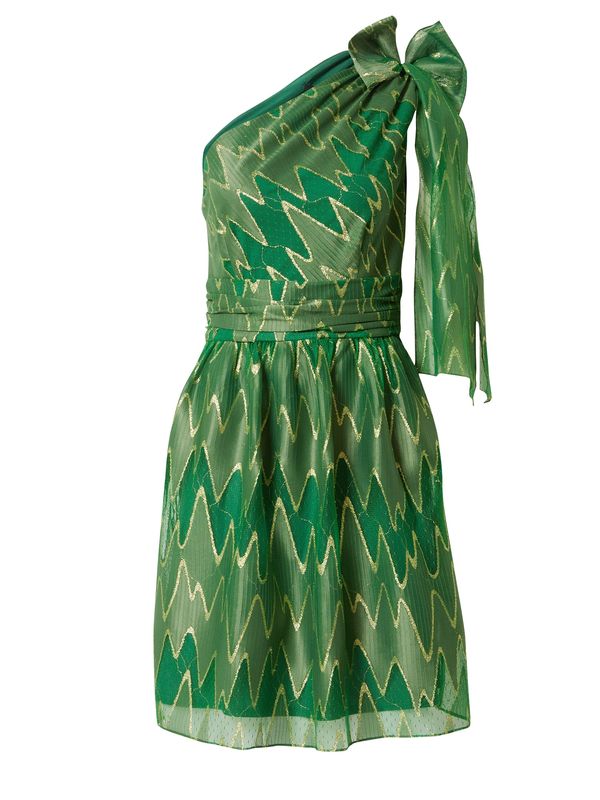 SWING SWING Рокля за коктейл  злато / каки / тревнозелено